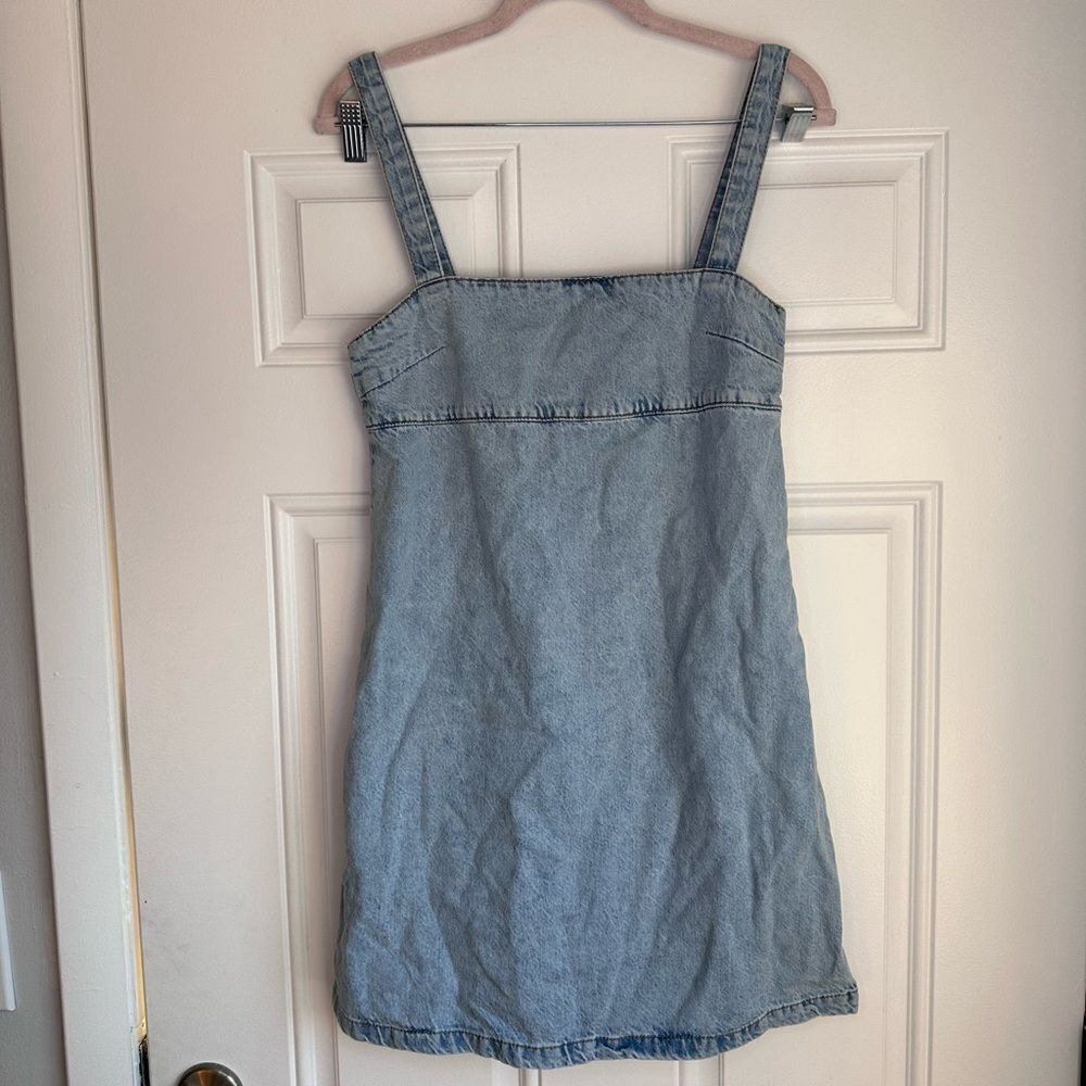 MANGO MNG DENIM JEANS KYOMI Lyocell JEAN dress SIZE XS LIGHT BLUE - Picture 5 of 7